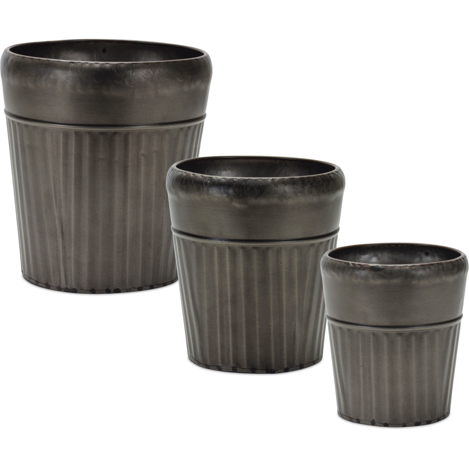 Decorative Metal Pot (Set of 3)