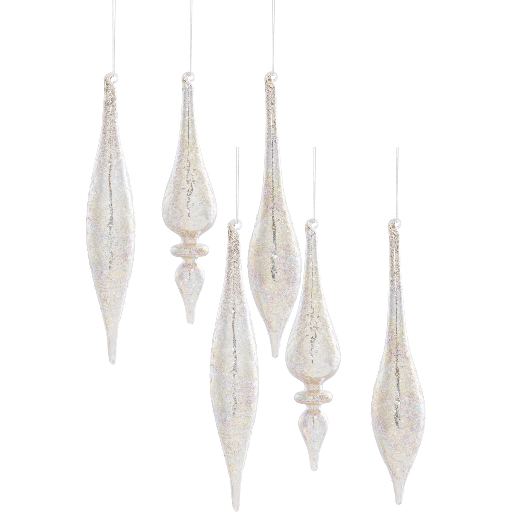 Glass Drop Ornament (Set of 6)