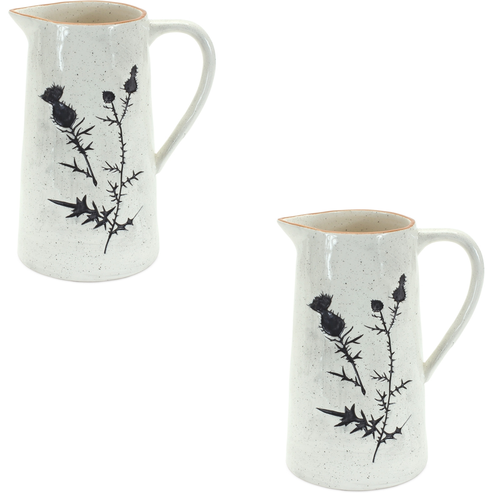 Ceramic Pitcher Vase (Set of 2)