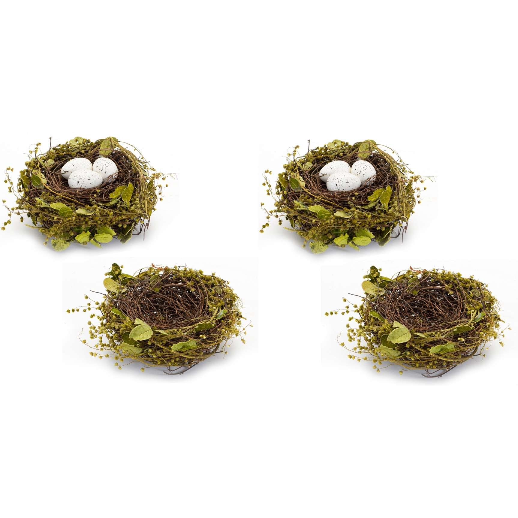 Nest and Nest with Eggs (Set of 4)