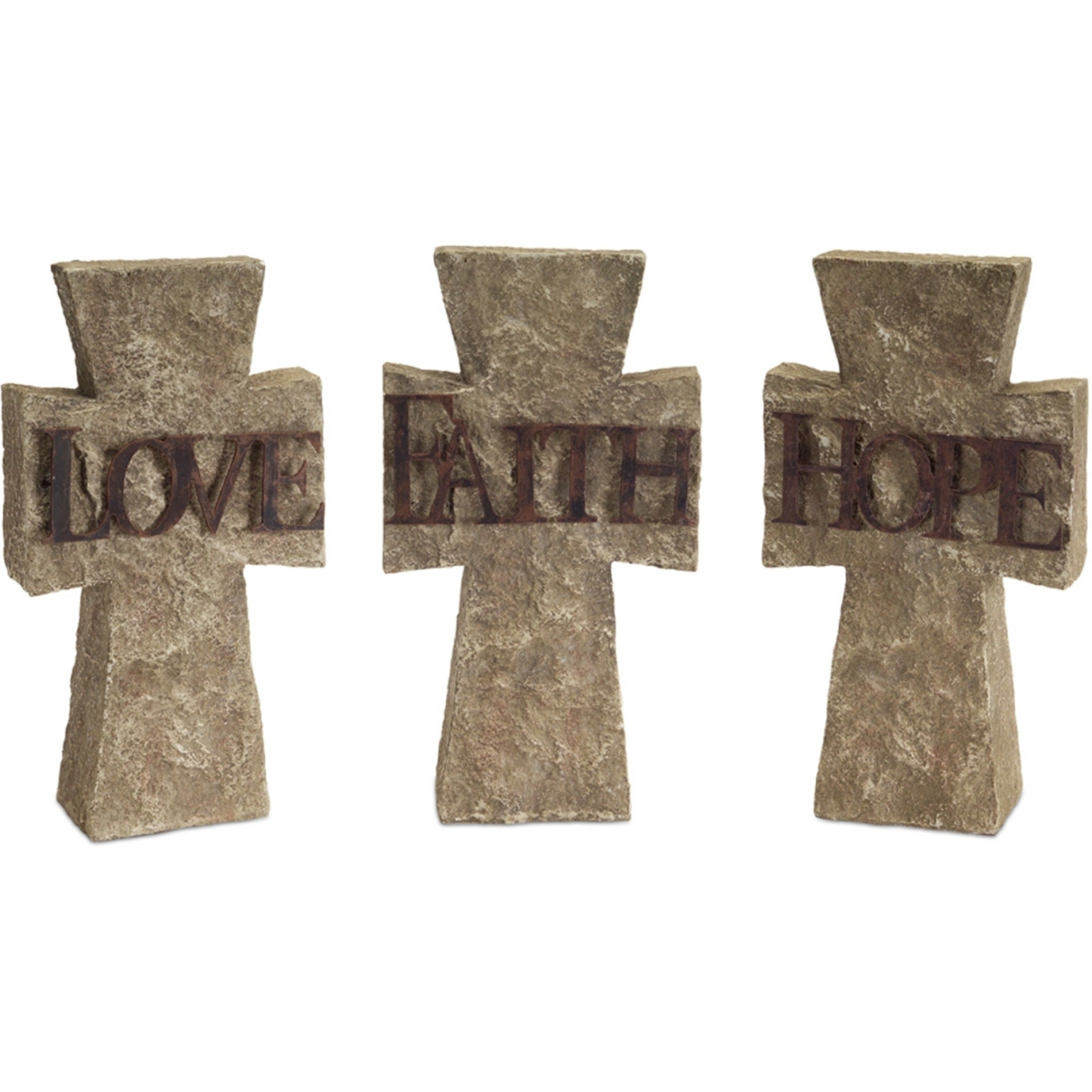 Hope, Faith, Love Cross (Set of 3)