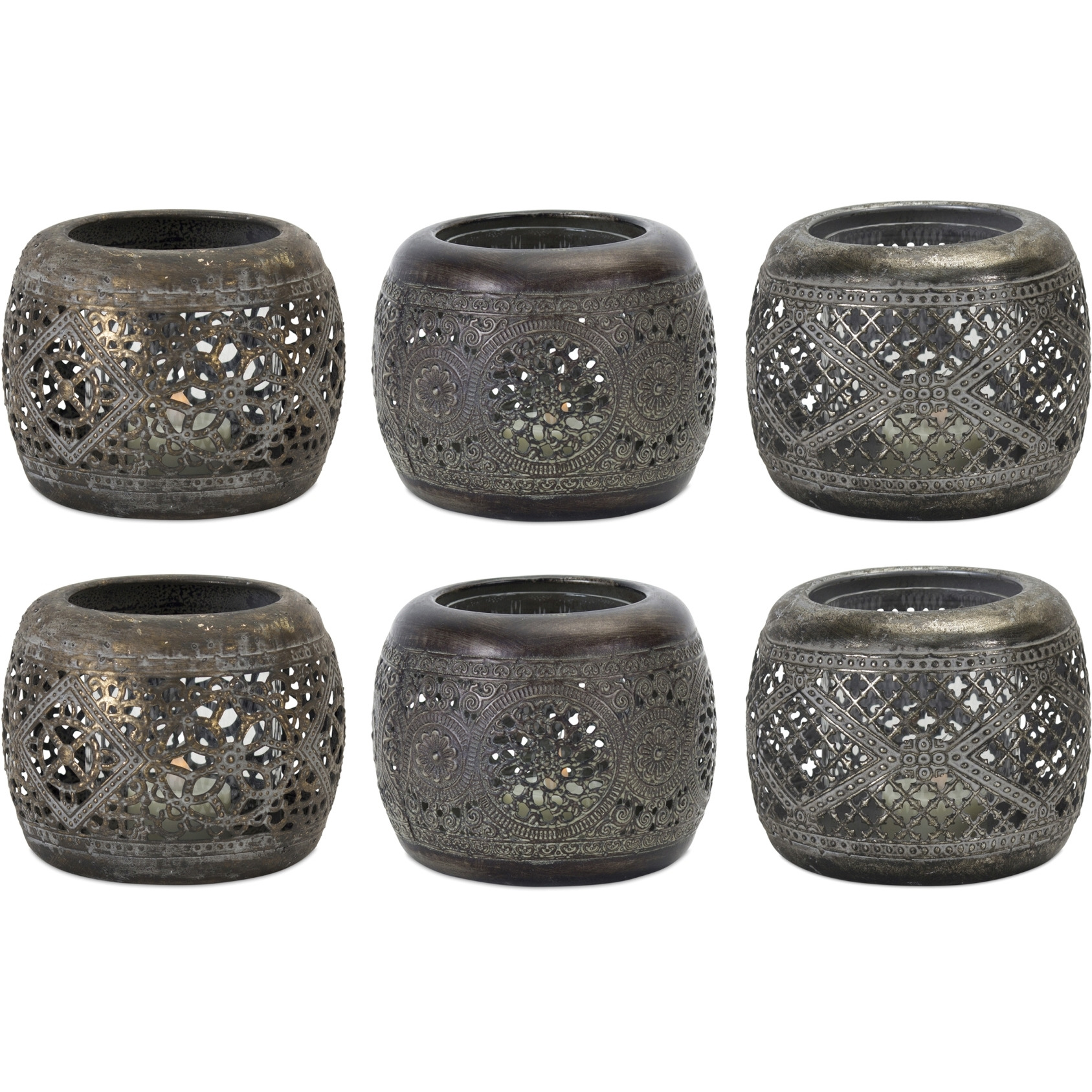 Punched Metal Votive Holder (Set of 6)