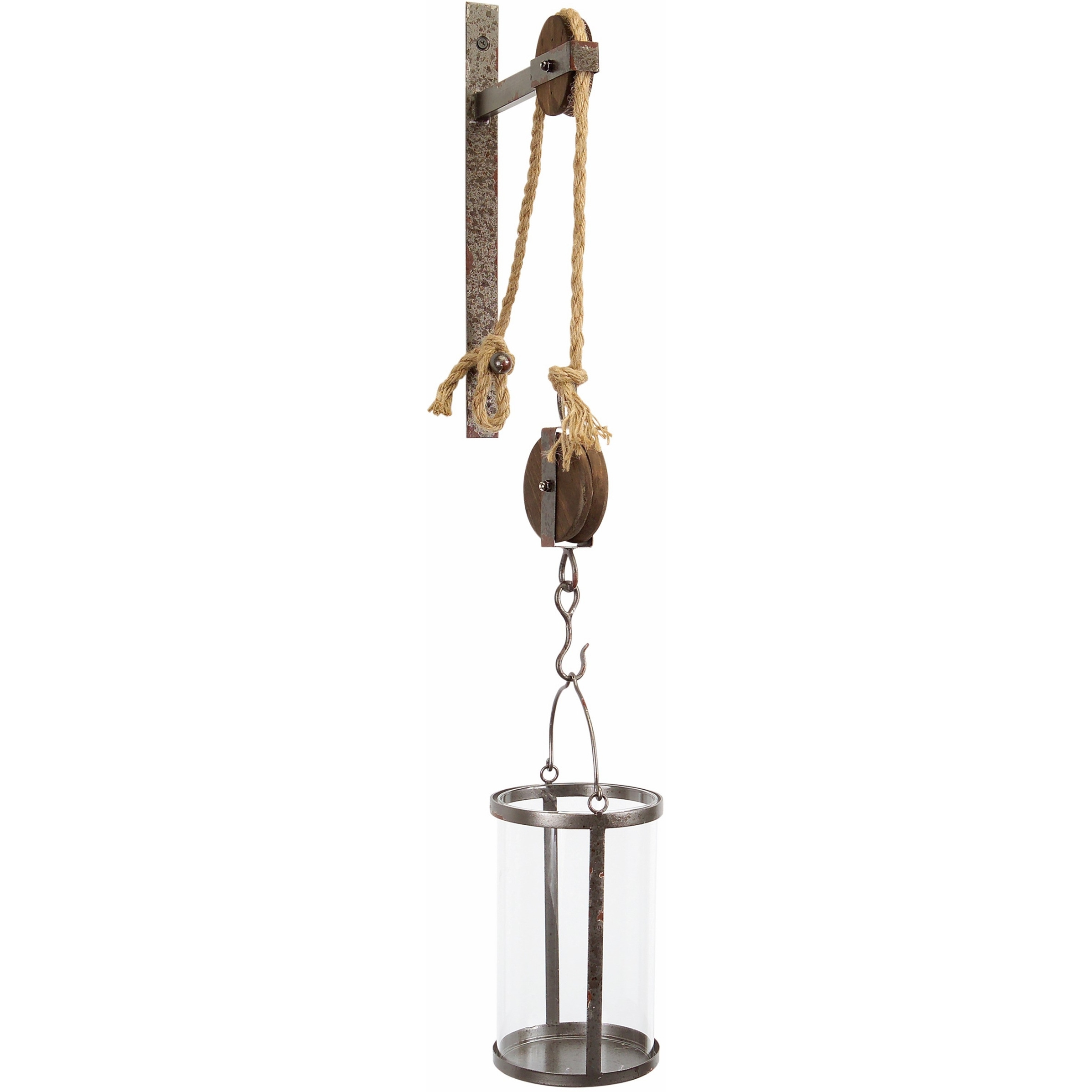 Pulley Mounted Canister Candle Holder