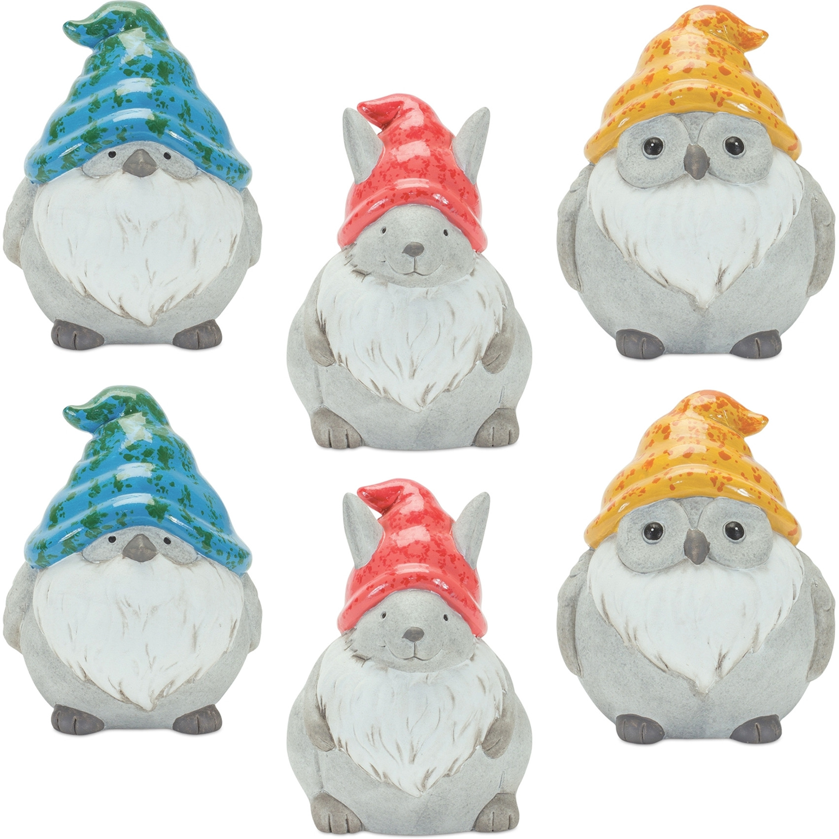 Terracotta Animal Gnome (Set of 6)