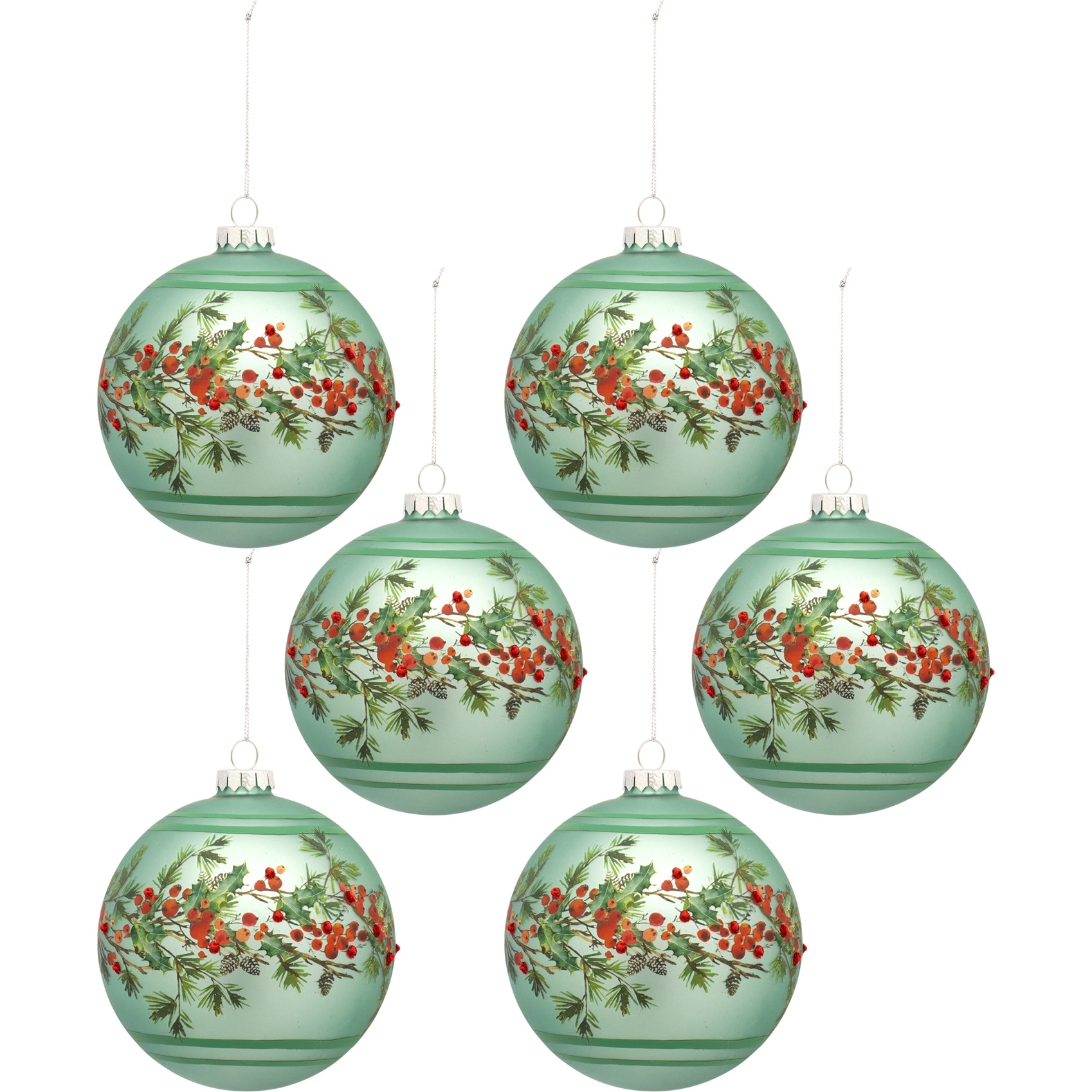 Glass Ball Ornament (Set of 6)