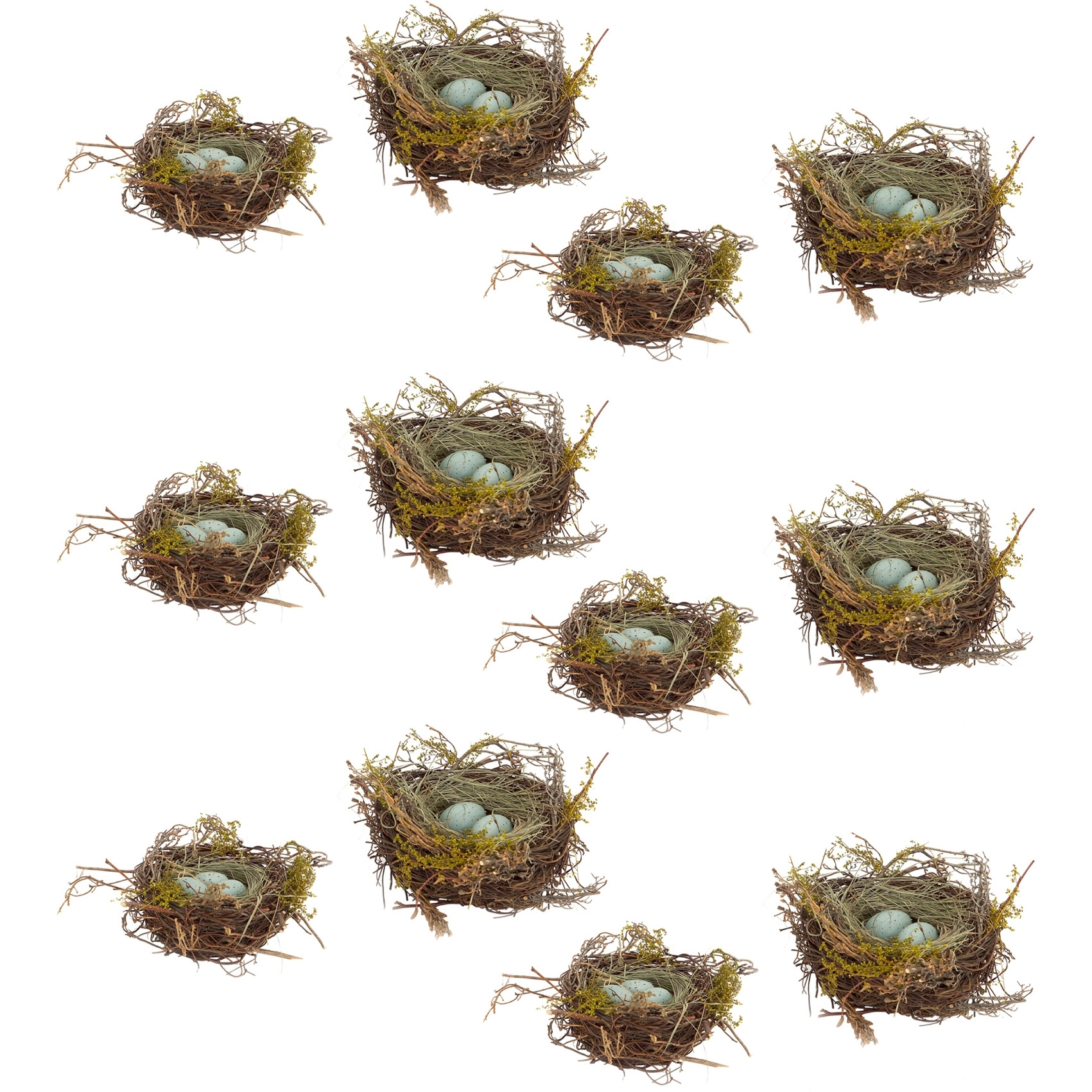 Robin's Nest w/Eggs (Set of 12)