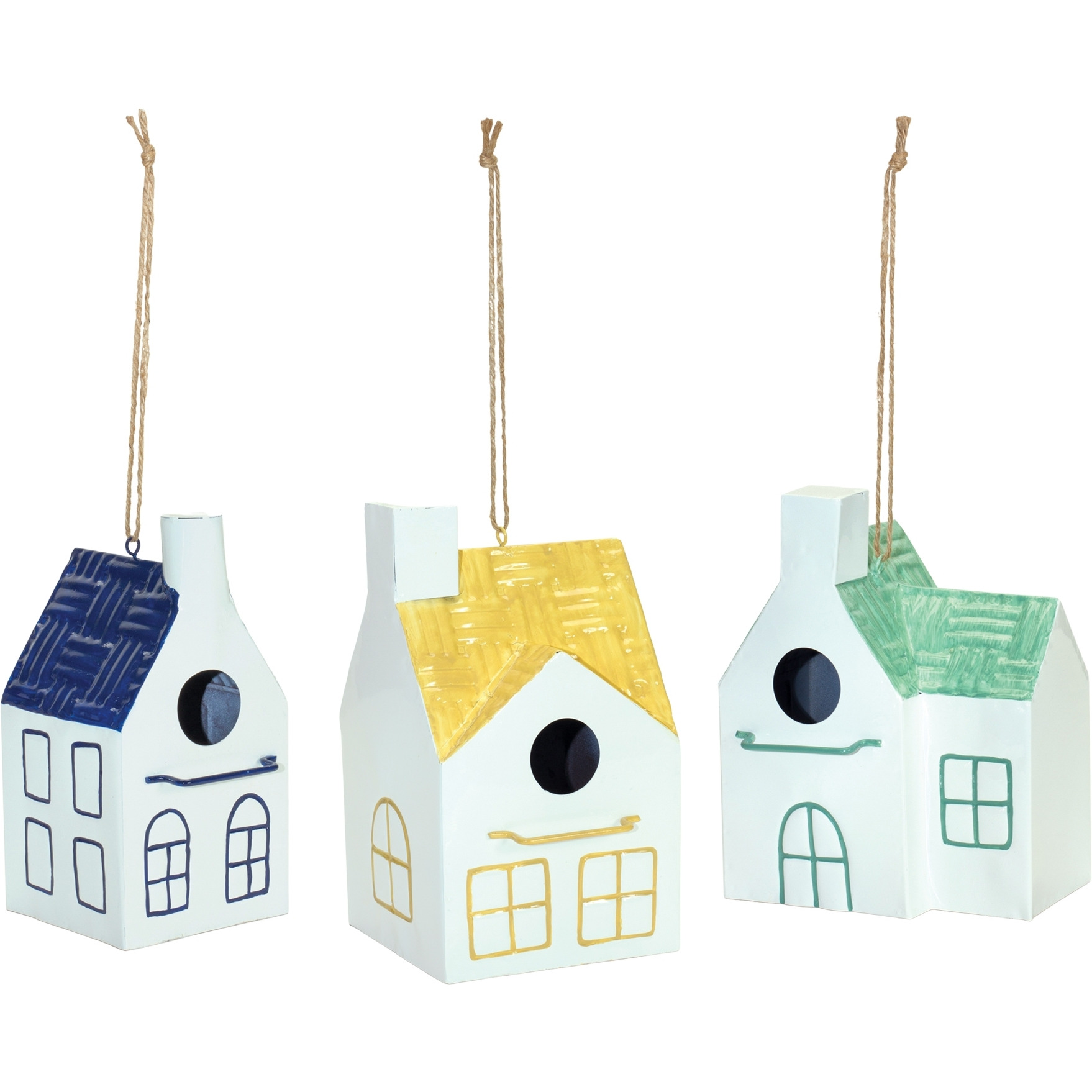 Metal Bird House (Set of 3)
