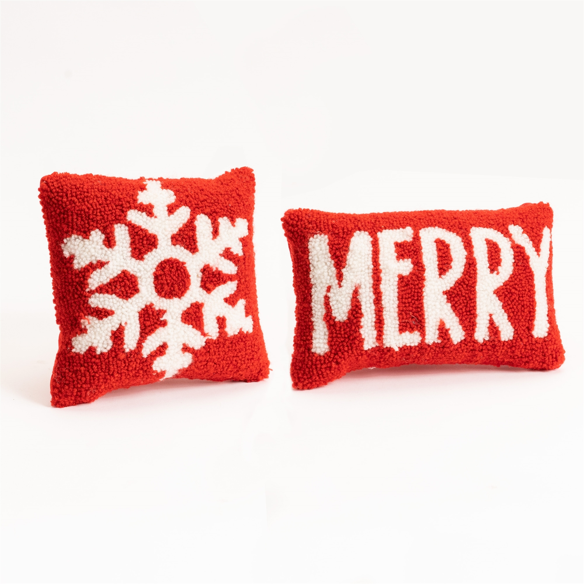 Snowflake and Merry Pillow (Set of 2)