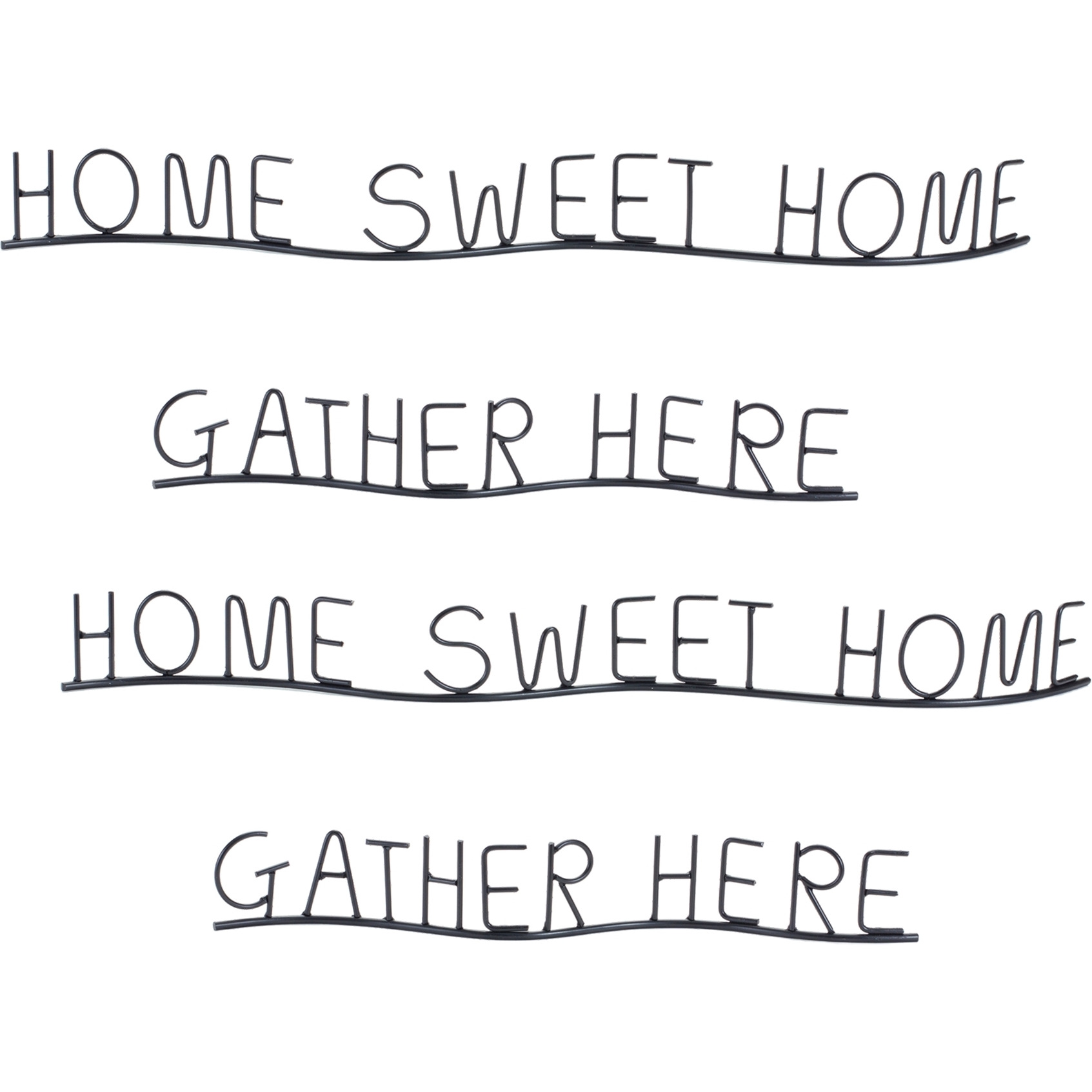 Metal Gather and Home Wall Decor (Set of 4)
