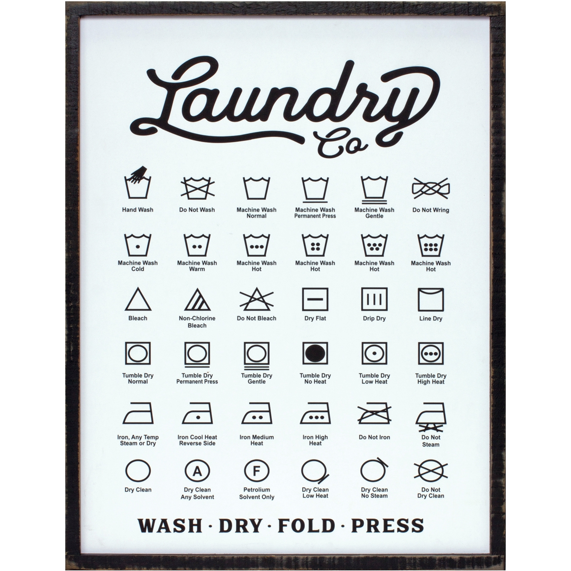 Wooden Laundry Sign