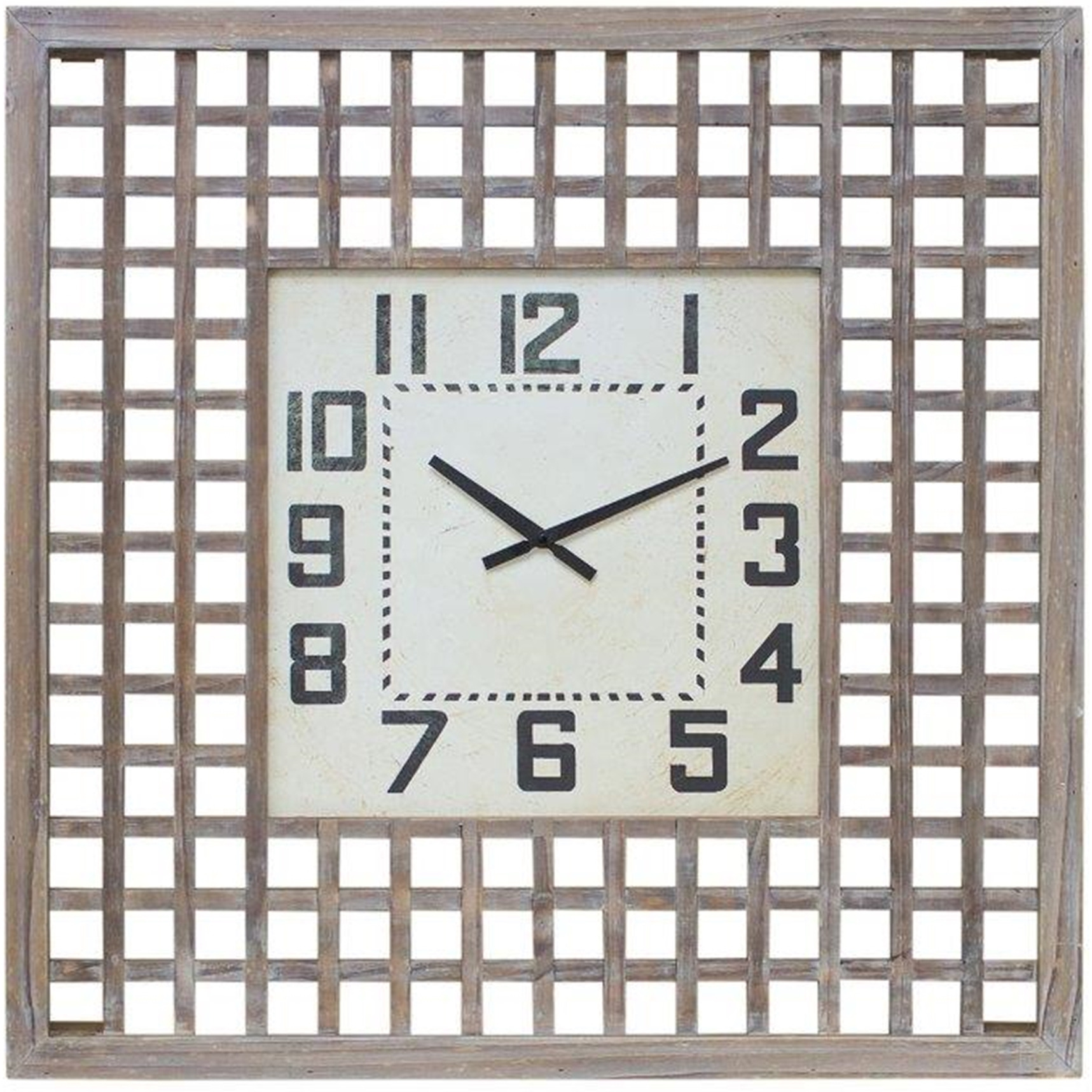 Fir Wood Wall Clock