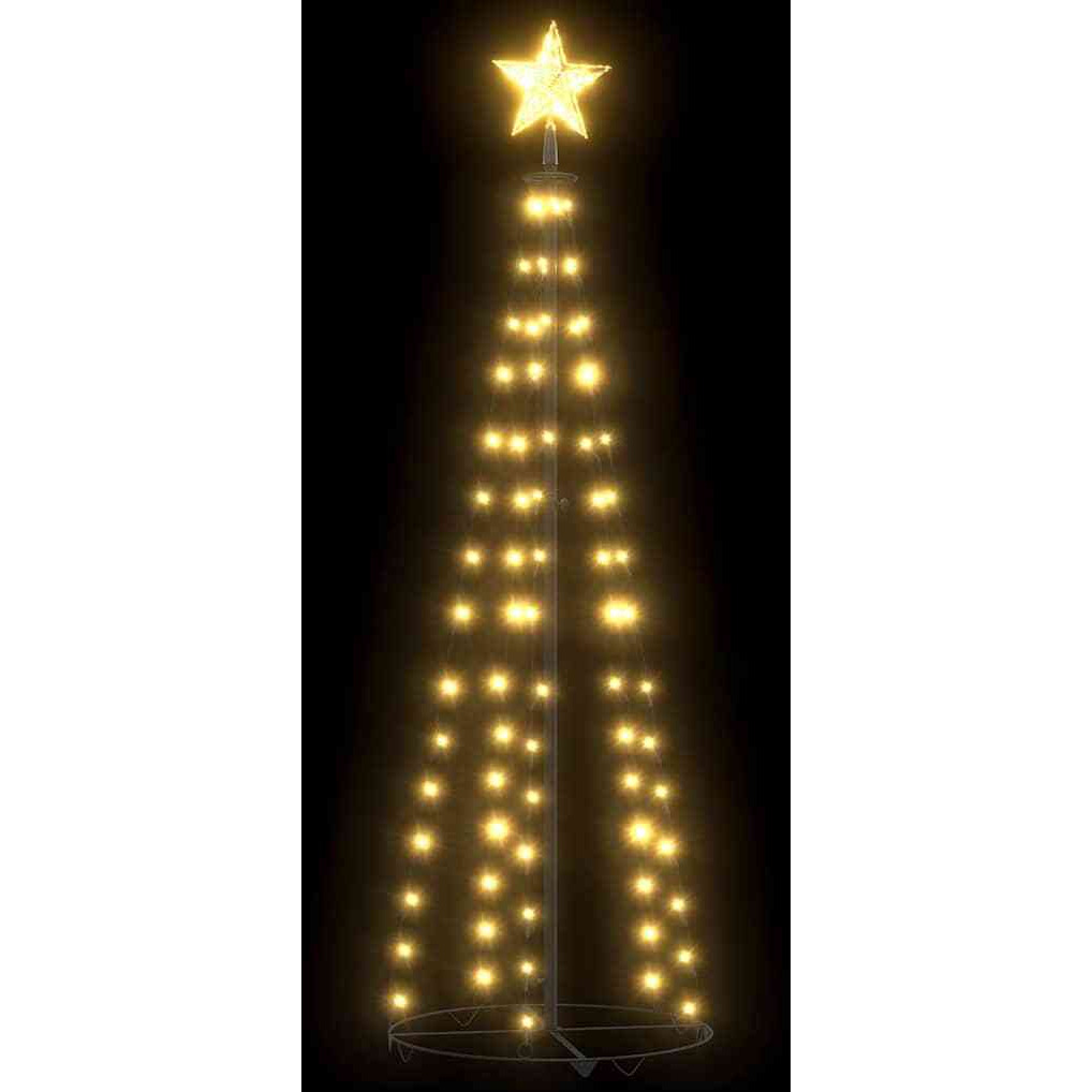 vidaXL Christmas Cone Tree Warm White 84 LEDs 2x5 ft