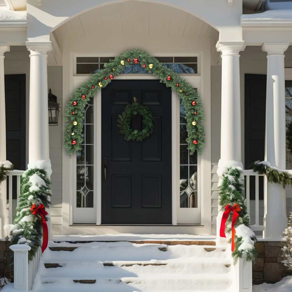vidaXL Christmas Garland Decorated with Baubles 16 ft