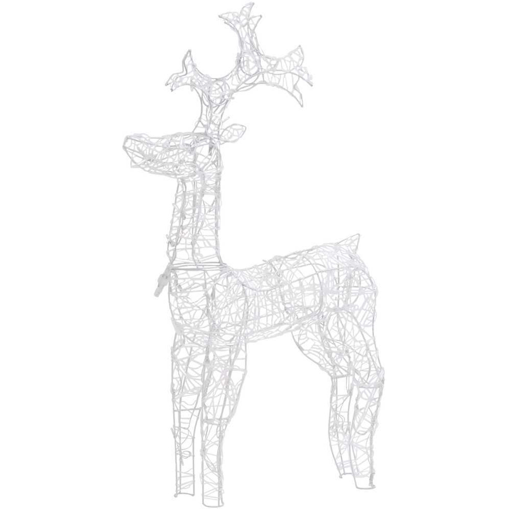 vidaXL Reindeer Christmas Decoration 90 LEDs 2x1x3 ft Acrylic