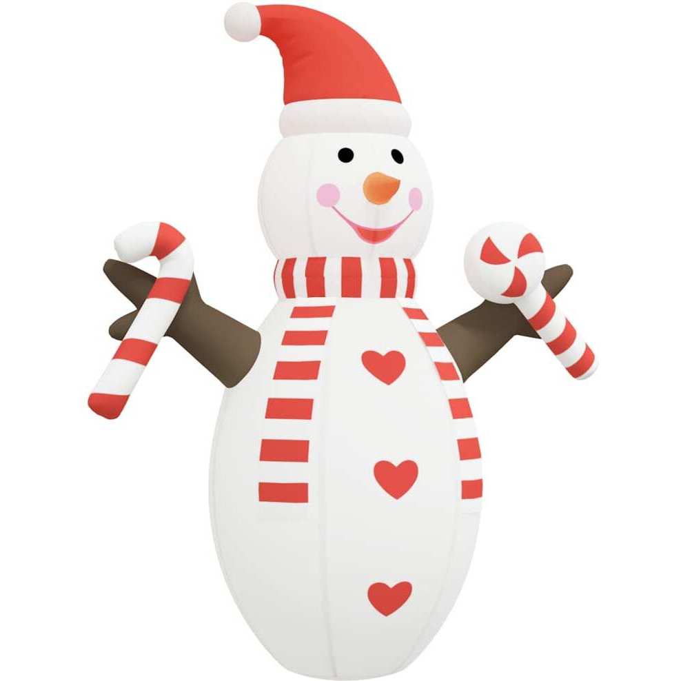 vidaXL Christmas Inflatable Snowman with LEDs 248"