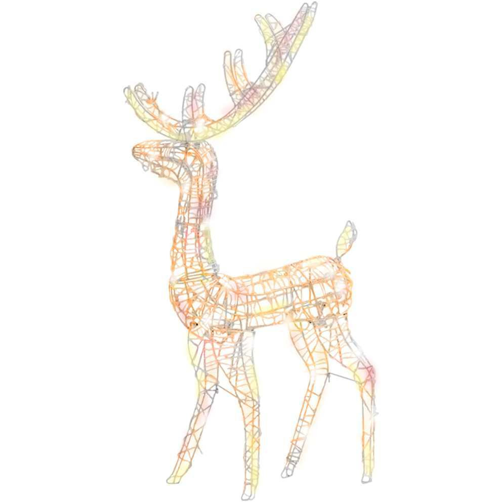 vidaXL Acrylic Reindeer Christmas Decorations 3 pcs 47.2" Multicolor