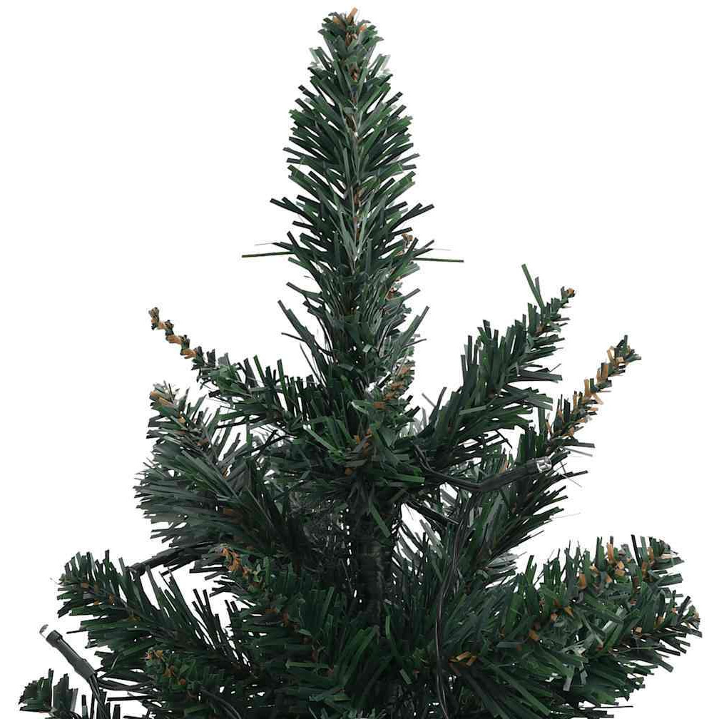 vidaXL Artificial Christmas Tree with Stand and LEDs Green 2 ft PVC