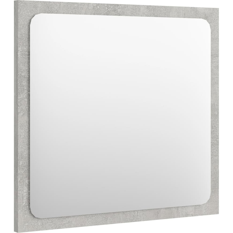 vidaXL Bathroom Mirror Concrete Gray 15.7&quotx0.6&quotx14.6" Engineered Wood