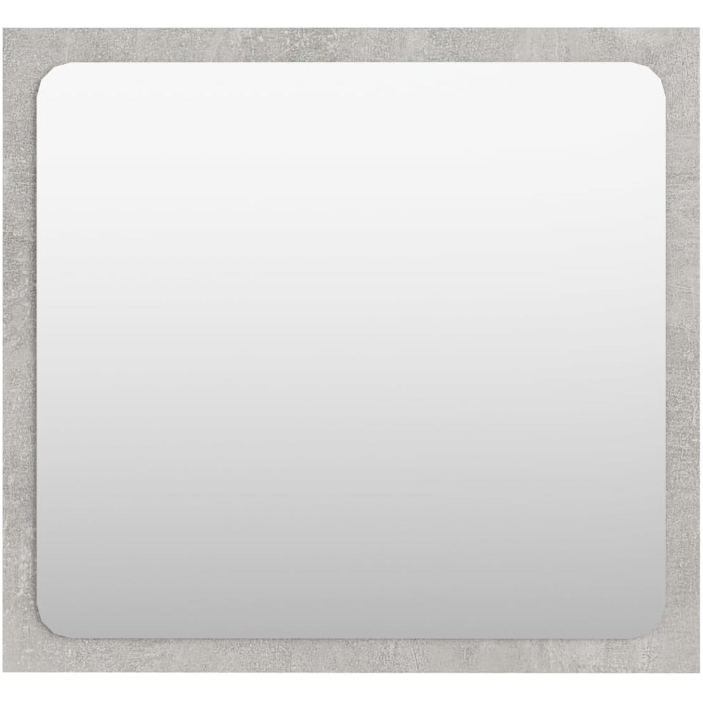 vidaXL Bathroom Mirror Concrete Gray 15.7&quotx0.6&quotx14.6" Engineered Wood