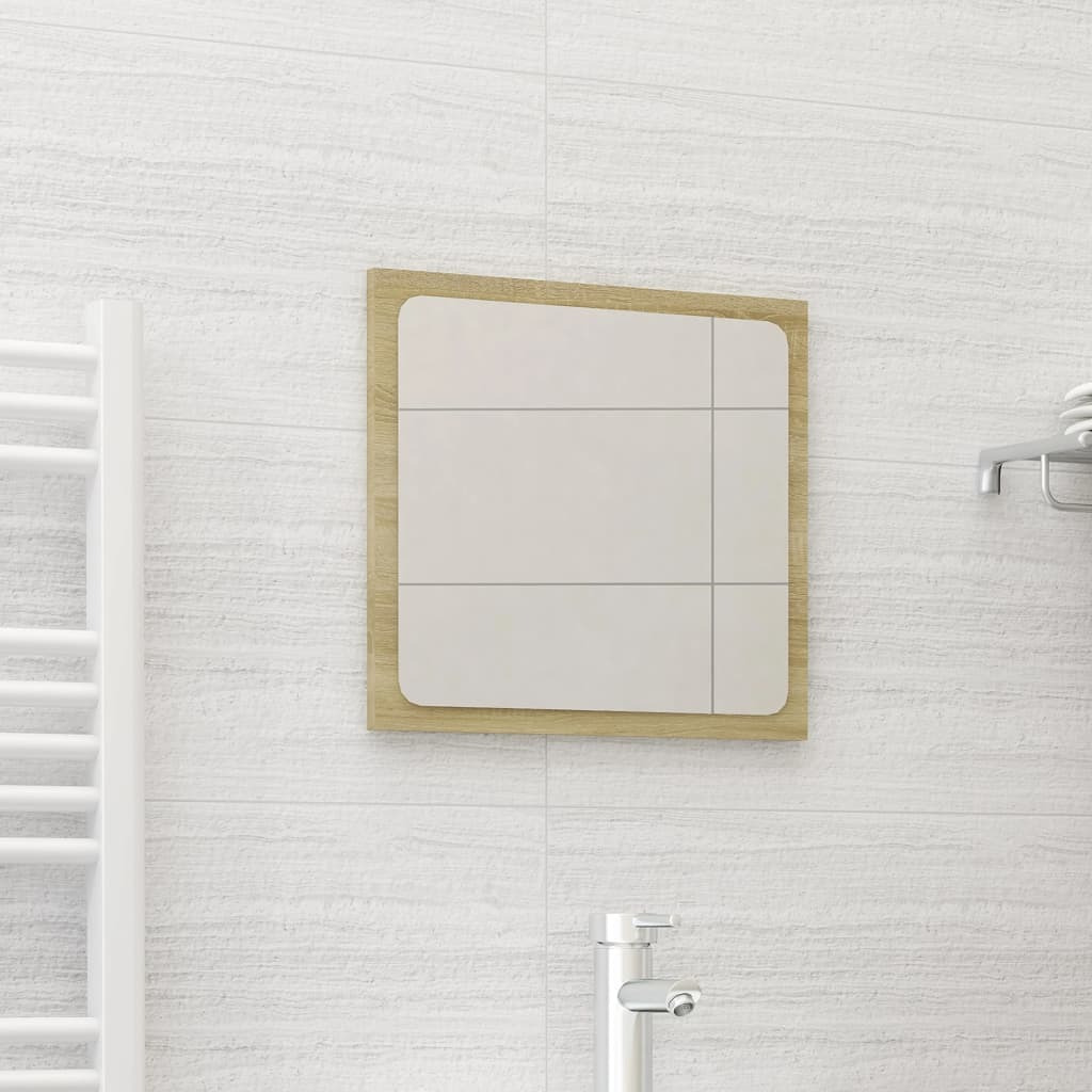 vidaXL Bathroom Mirror Sonoma Oak 15.7&quotx0.6&quotx14.6" Engineered Wood