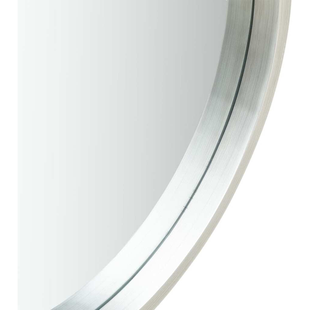 vidaXL Wall Mirror with Strap 16.7" Silver