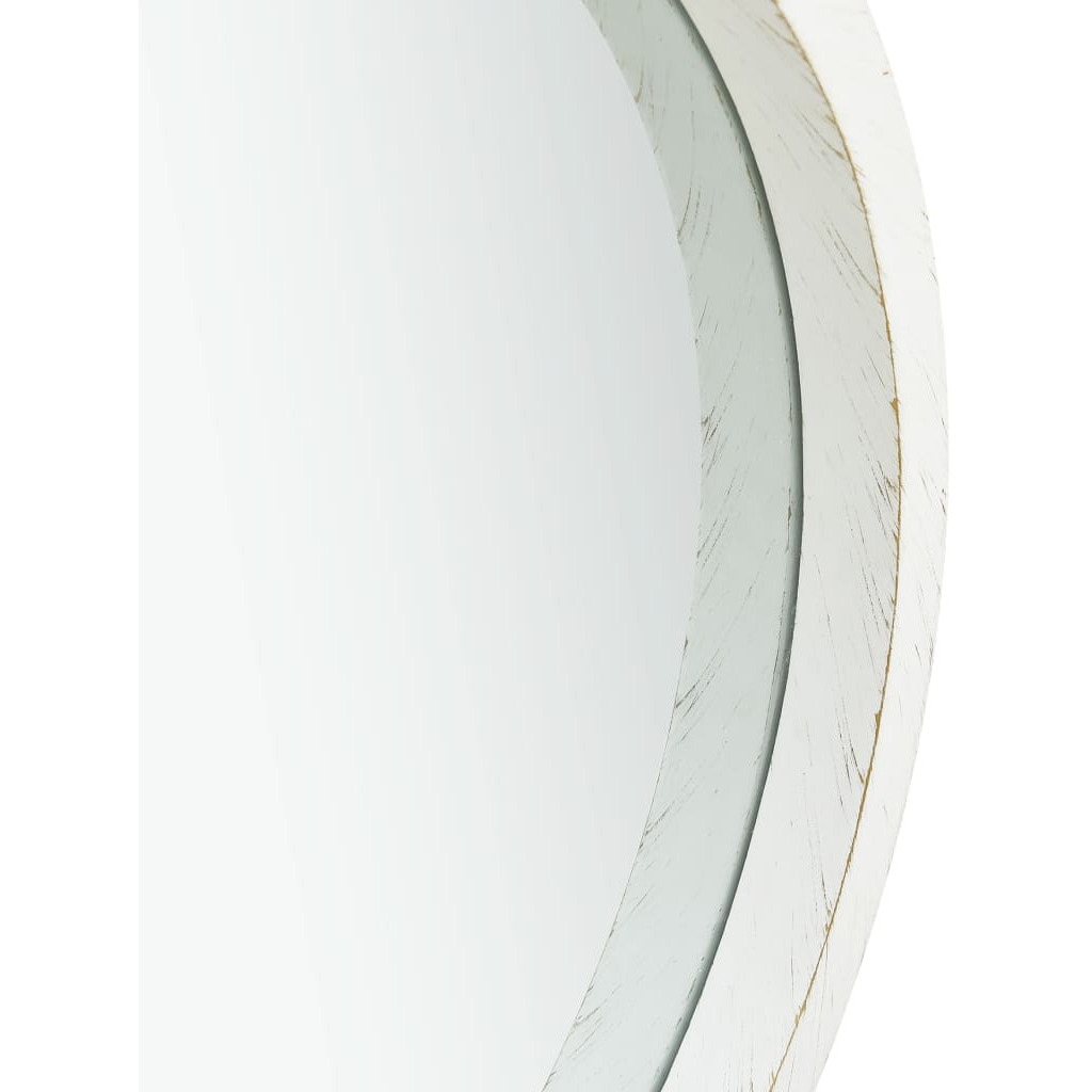 vidaXL Wall Mirror with Strap 16.7" White