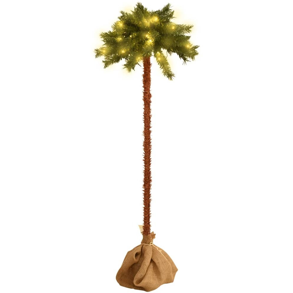 vidaXL Artificial Palm Tree with LEDs 47.2"