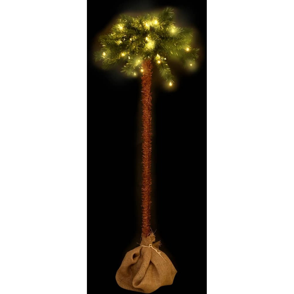 vidaXL Artificial Palm Tree with LEDs 47.2"