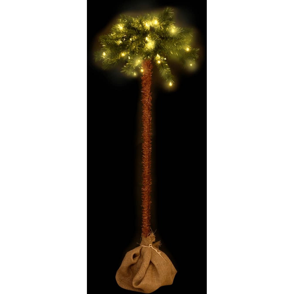 vidaXL Artificial Palm Tree with LEDs 59.1"