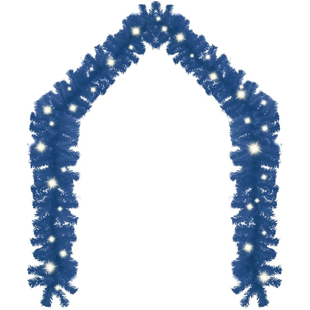 vidaXL Christmas Garland with LED Lights 33 ft Blue