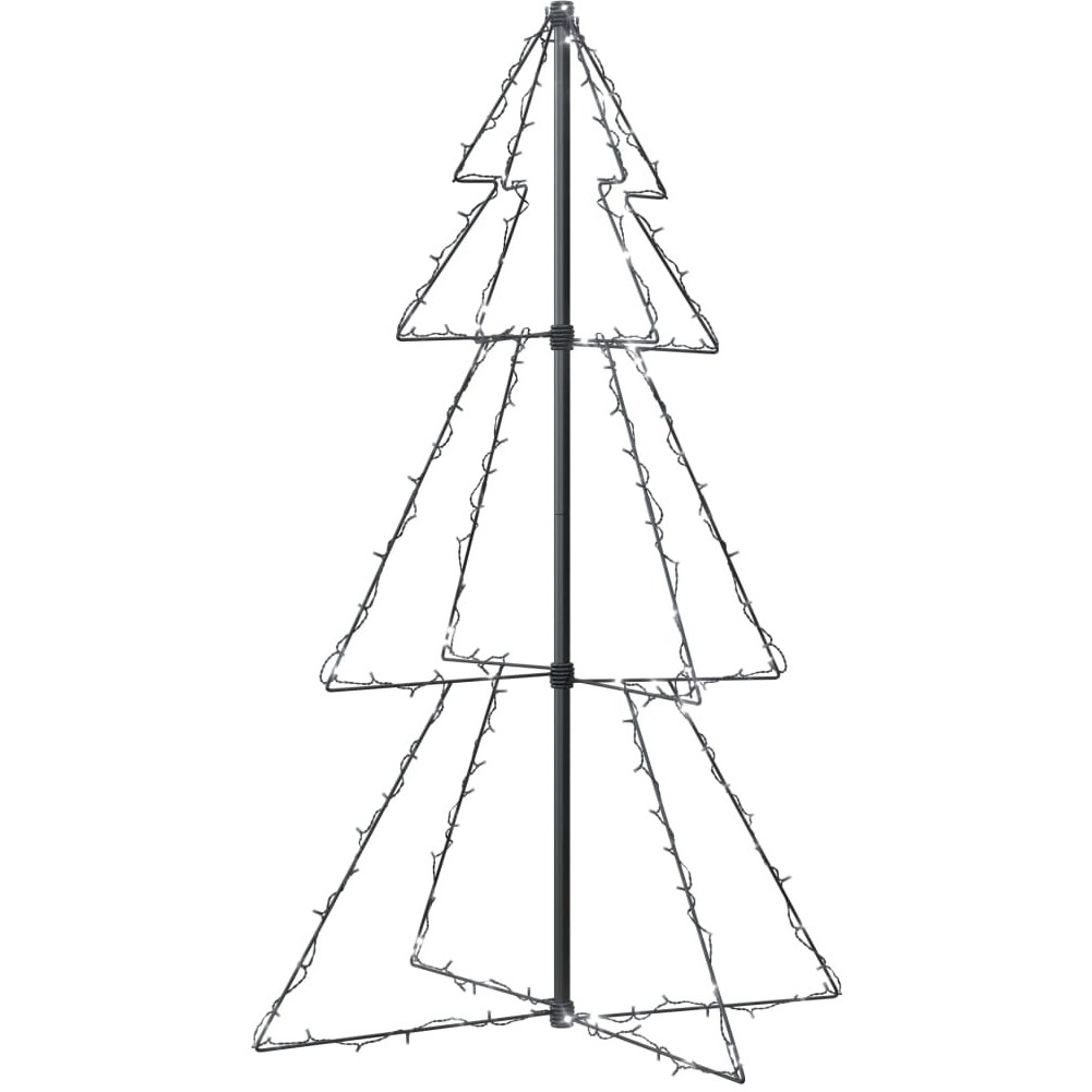 vidaXL Christmas Cone Tree 160 LEDs Indoor and Outdoor 3x4 ft