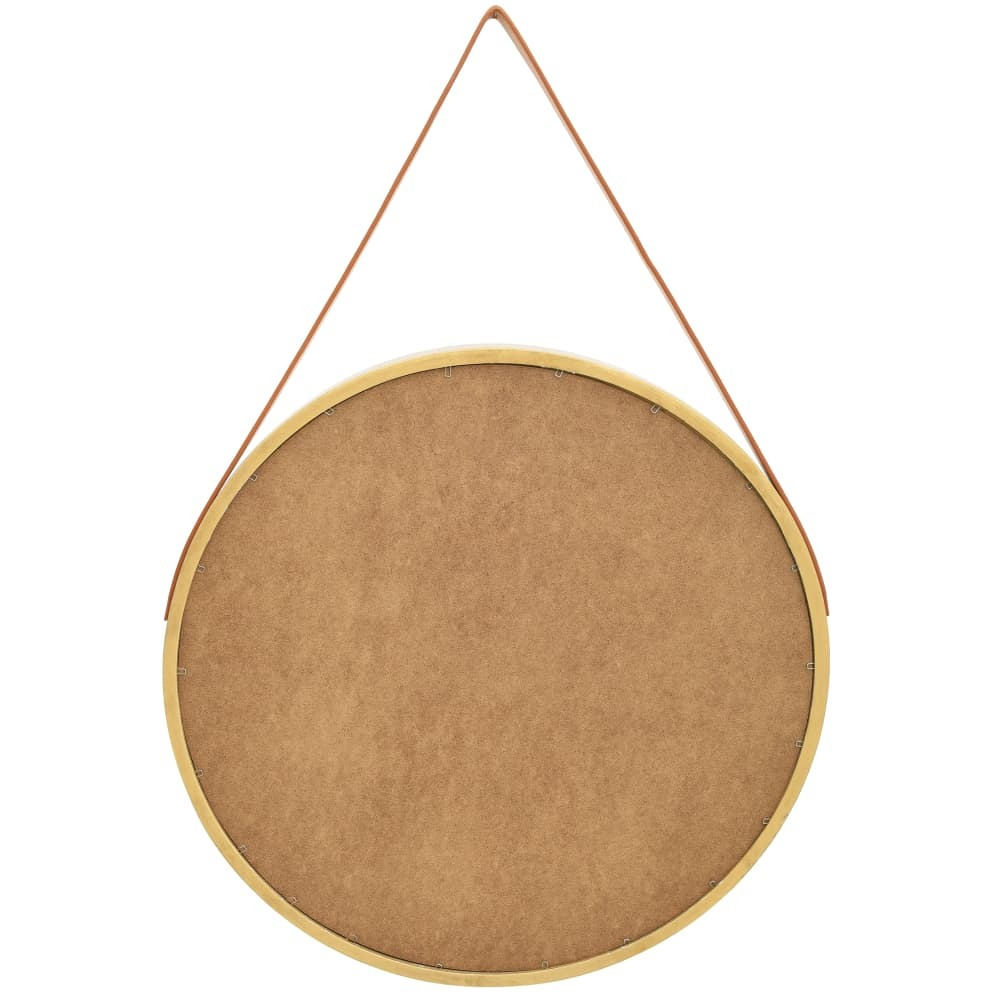 vidaXL Wall Mirror with Strap 23.6" Gold