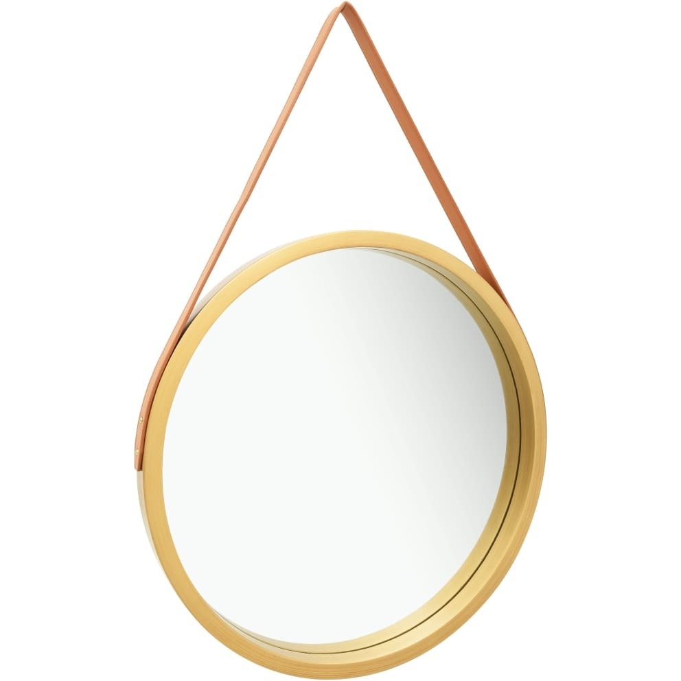 vidaXL Wall Mirror with Strap 23.6" Gold