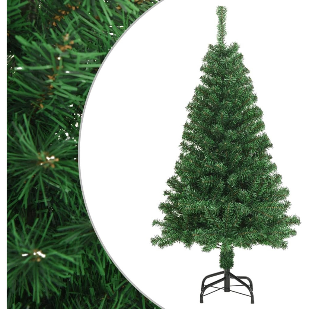vidaXL Artificial Christmas Tree with Thick Branches Green 4 ft PVC