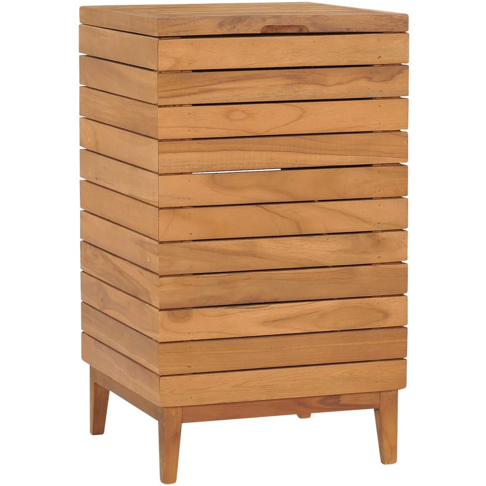 vidaXL Laundry Basket 15.7&quotx15.7&quotx27.6" Solid Teak Wood