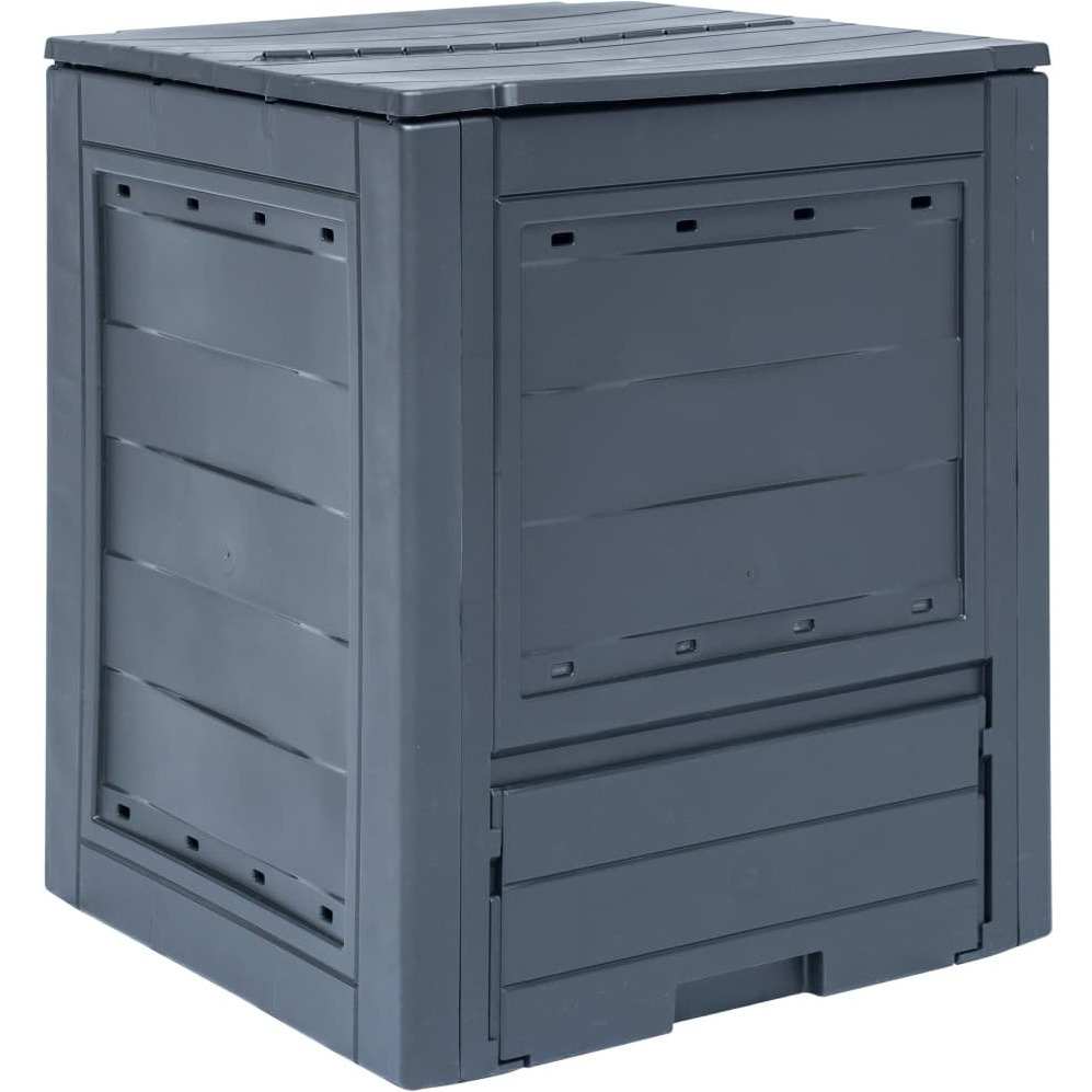 vidaXL Garden Composter Gray 23.6&quotx23.6&quotx28.7" 68.7 gal