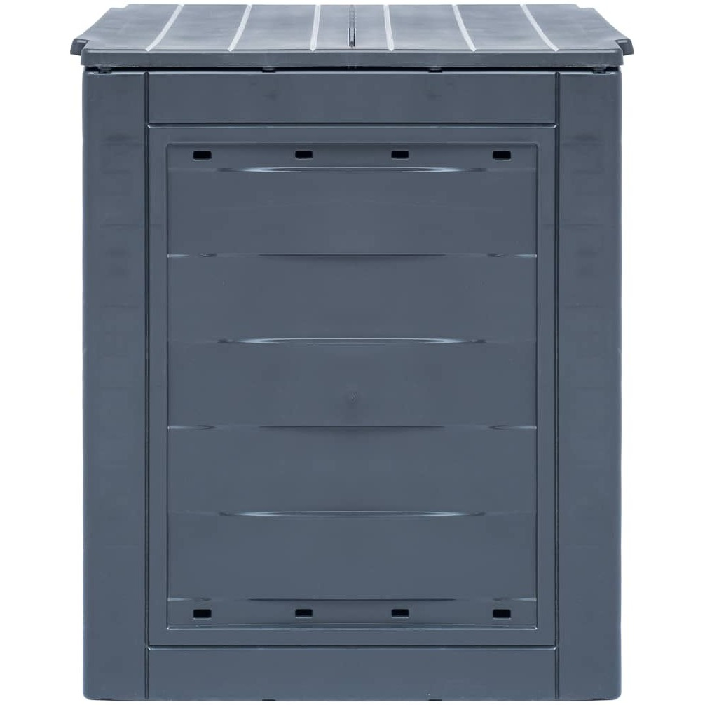 vidaXL Garden Composter Gray 23.6&quotx23.6&quotx28.7" 68.7 gal