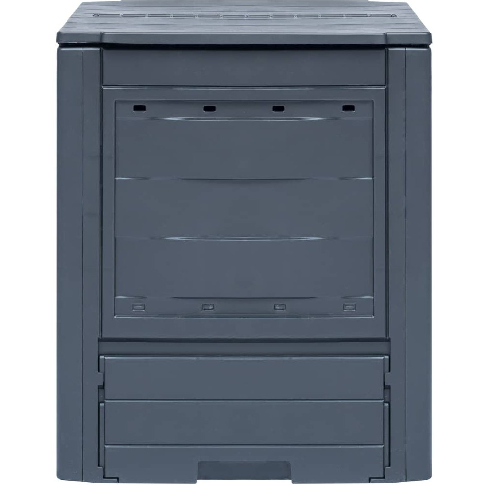 vidaXL Garden Composter Gray 23.6&quotx23.6&quotx28.7" 68.7 gal