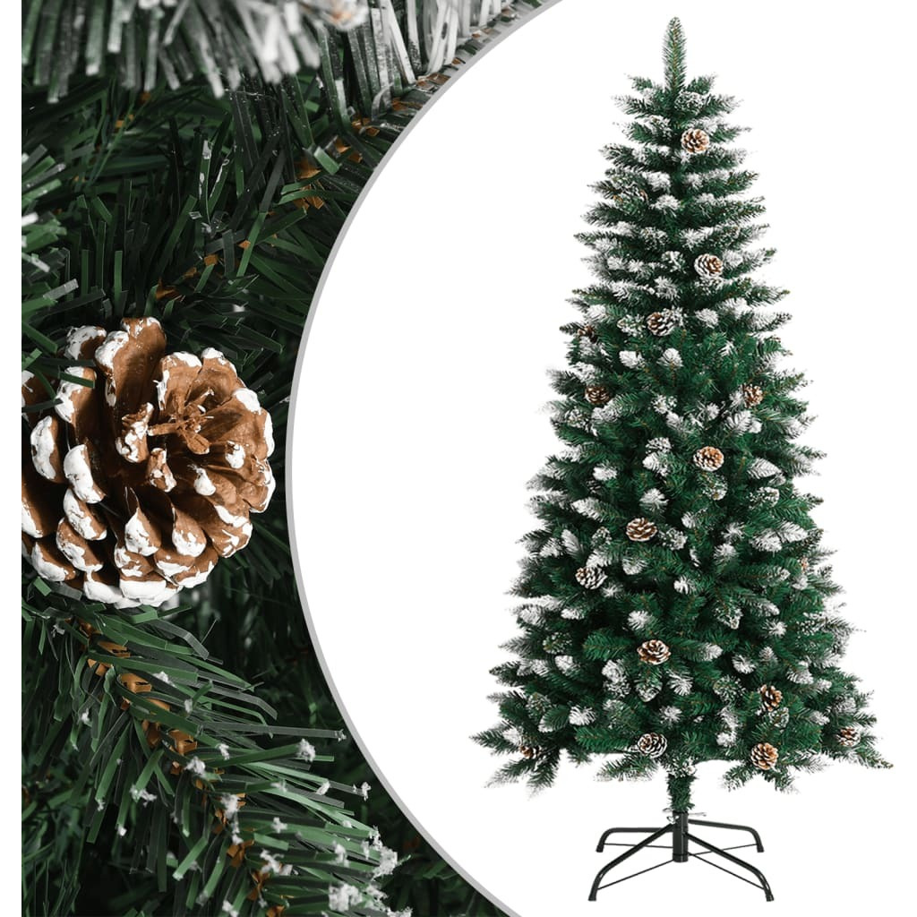 vidaXL Artificial Christmas Tree with Stand Green 47.2" PVC