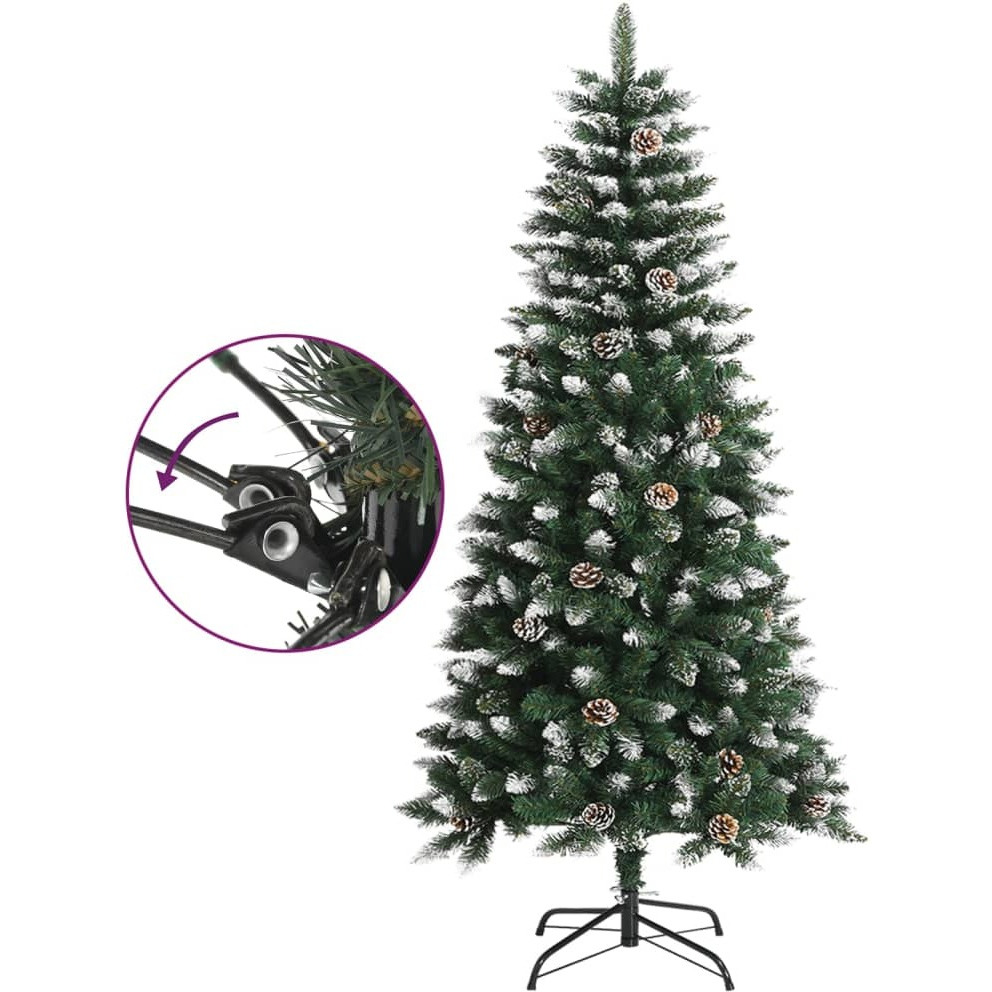 vidaXL Artificial Christmas Tree with Stand Green 47.2" PVC