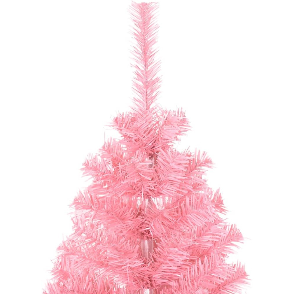 vidaXL Artificial Christmas Tree with Stand Pink 4 ft PVC