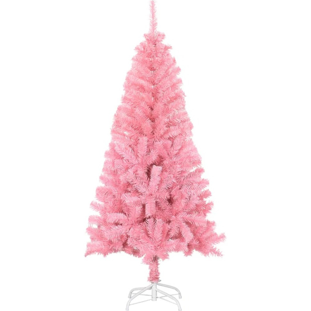 vidaXL Artificial Christmas Tree with Stand Pink 4 ft PVC