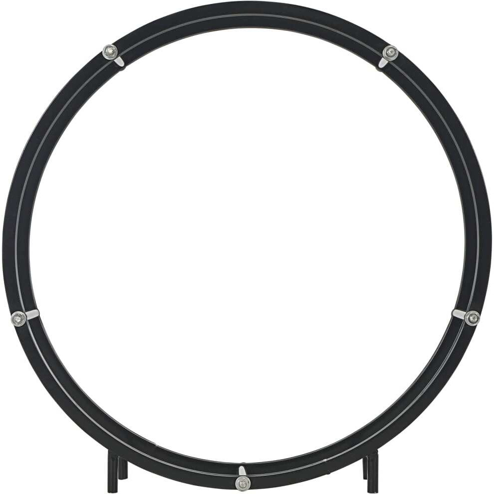 vidaXL Firewood Rack Black 27.6&quotx7.9&quotx27.6" Steel