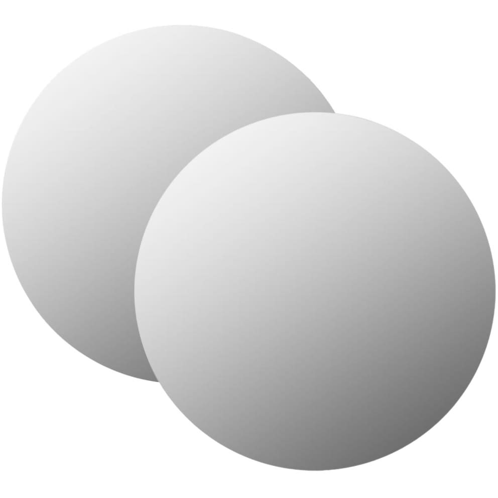 vidaXL Wall Mirrors 2 pcs 27.6" Round Glass