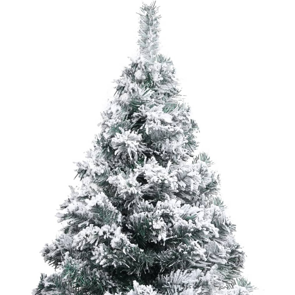 vidaXL Artificial Christmas Tree with Flocked Snow Green 4 ft PVC