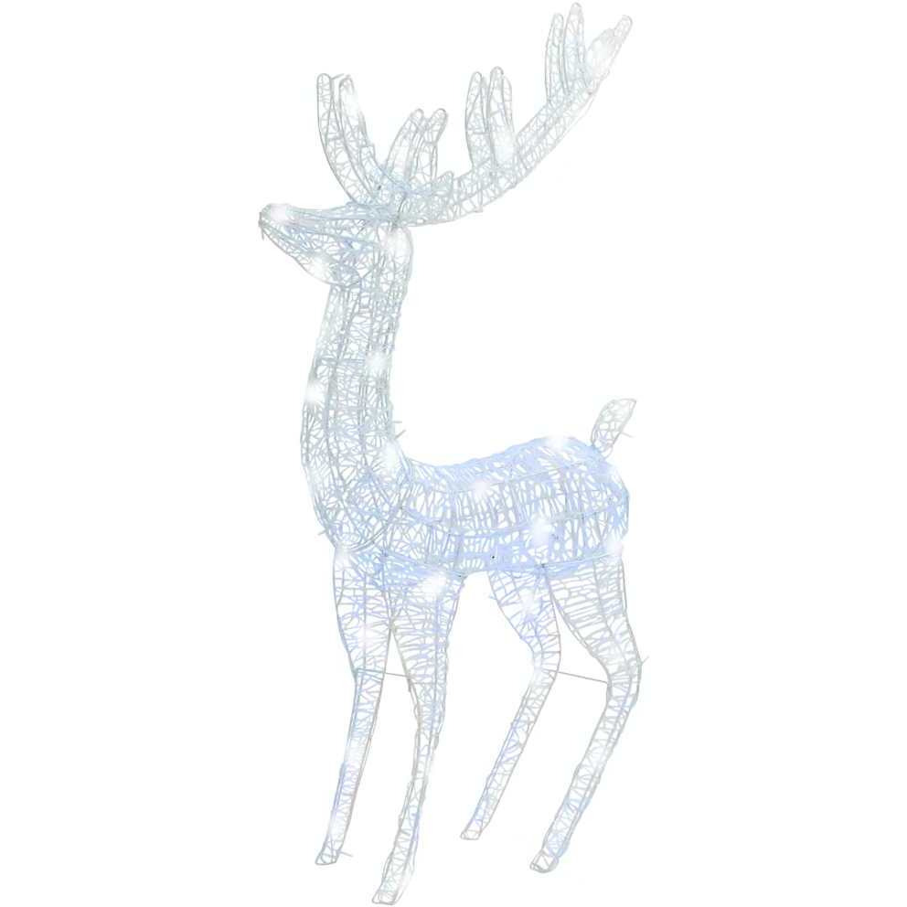 vidaXL XXL Acrylic Christmas Reindeers 250 LED 3 pcs 70.9" Cold white