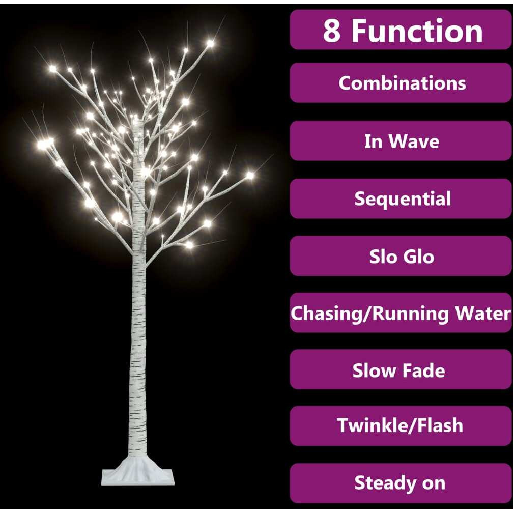 vidaXL Christmas Tree 128 LEDs 4 ft Cold White Willow Indoor Outdoor