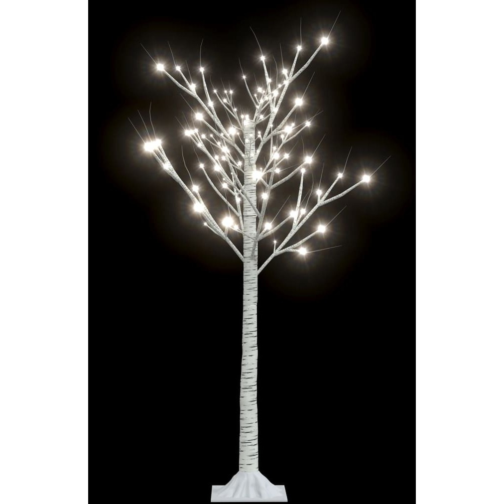 vidaXL Christmas Tree 128 LEDs 4 ft Cold White Willow Indoor Outdoor