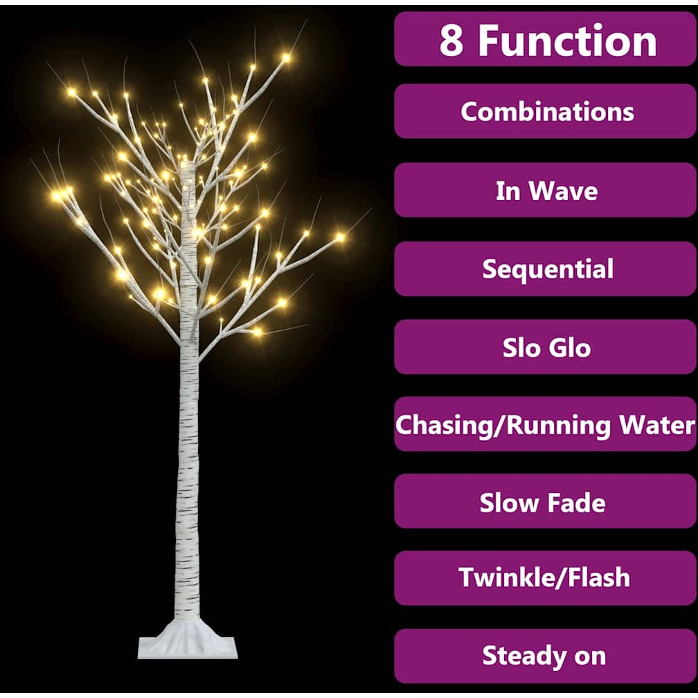 vidaXL Christmas Tree 128 LEDs 4 ft Warm White Willow Indoor Outdoor