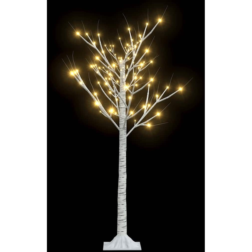vidaXL Christmas Tree 128 LEDs 4 ft Warm White Willow Indoor Outdoor